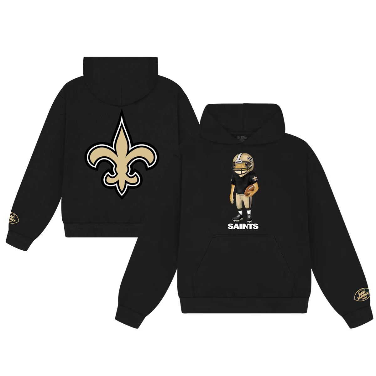 Men 2026 NFL New Orleans Saints hoodie black 0011->new orleans saints->NFL Jersey